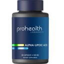 ProHealth Alpha lipoid høj potens 1000mg fremmer Metabolisme, yngre udseende hud, og cellulær energi. Kæmper Træthed og hjerne tåge. Beskytter hjerte, hjerne, og lever sundhed. 30 Tjenester.