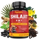 Shilajit Himalayan Supplement for mænd og kvinder - 150 Kapsler Kombineret Ashwagandha, Ginseng, Saw Palmetto, Maca, Tribulus, Chaga & Black Pepper - Vitality Energy og immunforsvar støtter