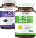 Antioxidanter & St. John 's Wort (2-måneders Tilgang) Serenity Antioxidant Blend - Super Antioxidanter - Kraftfuld Super Food Daily Blend (120 Caps) & St. John' s Wort - Kraftfuld 9000mcg Extract (120 Caps)