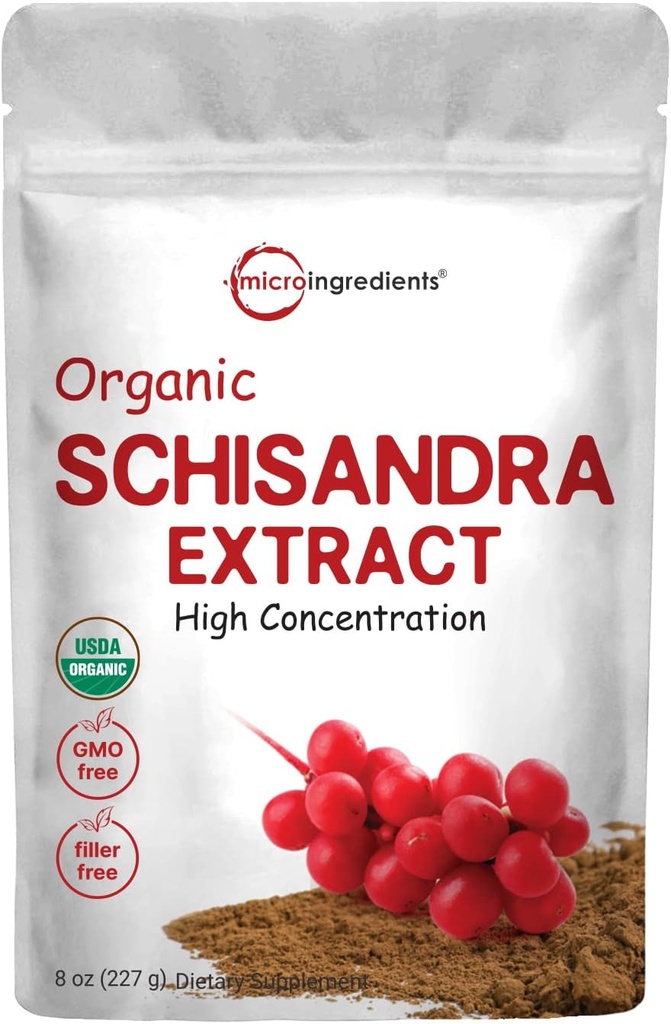 Organic Schisandra Extract Powder, 8 Ounce, Traditional Adaptogen og Filler Gratis, Pure Schisandra tillæg, Understøtter lever Detox og kognitiv sundhed, Ingen GMO 'er