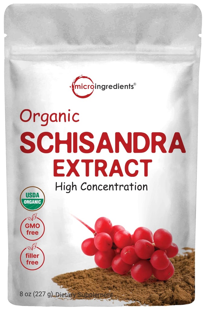 Organic Schisandra Extract Powder, 8 Ounce, Traditional Adaptogen og Filler Gratis, Pure Schisandra tillæg, Understøtter lever Detox og kognitiv sundhed, Ingen GMO 'er