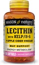 MASON NATURAL Lecithin med Kelp, Vitamin B6 & Apple Cider Vinagra, Dual Action Formel, 100 Softgels
