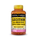 MASON NATURAL Lecithin med Kelp, Vitamin B6 & Apple Cider Vinagra, Dual Action Formel, 100 Softgels