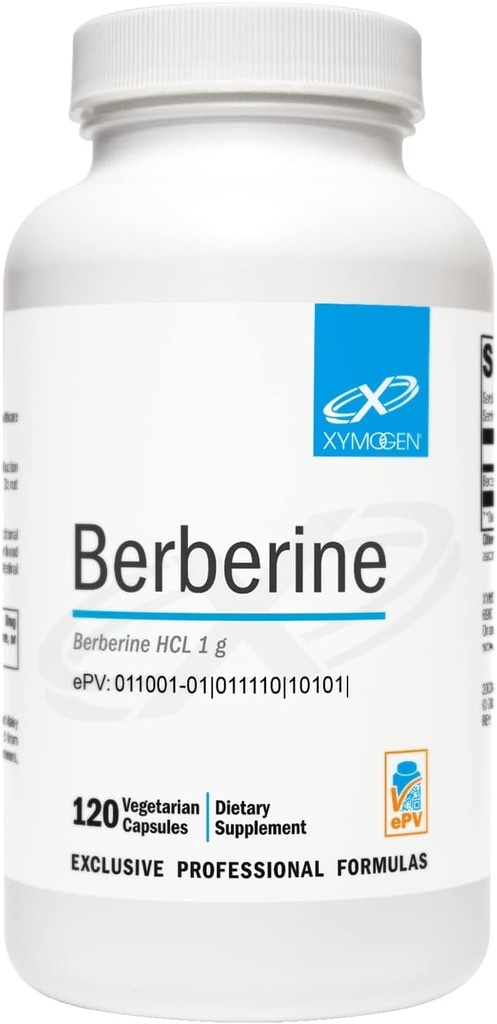 XYMOGEN Berberine HCL 1000mg - Herbal Berberine supplement til metabolisk og fordøjelsesmæssig støtte - fremme Lipid Metabolisme, Gastrointestinal sundhed & immunfunktion (120 kapsler)
