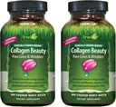 Irwin Naturals Collagen Beauty - 80 flydende blød- Gels - Avanceret hud, hår & nail nourisation - 2 Pack