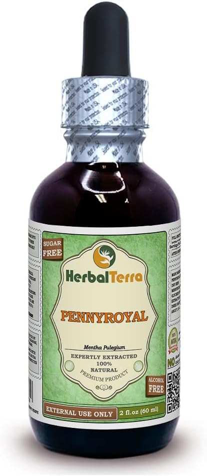 Pennyroyal (Mentha Pulegium) Glycerit, Økologisk Tørret Herb Alkohol- Free Liquid Extract 2 oz