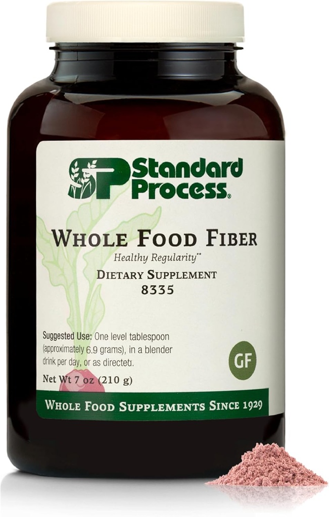 Standard Process - Hele fødevarefibre - Dagligt fibertillæg til fordøjelsessygdomme & Gut Support - High Fiber Powder med Opløselig & Uopløselig fiber - Non- Dairy, Non- Soy & Gluten- Free - 7 oz (210 g)