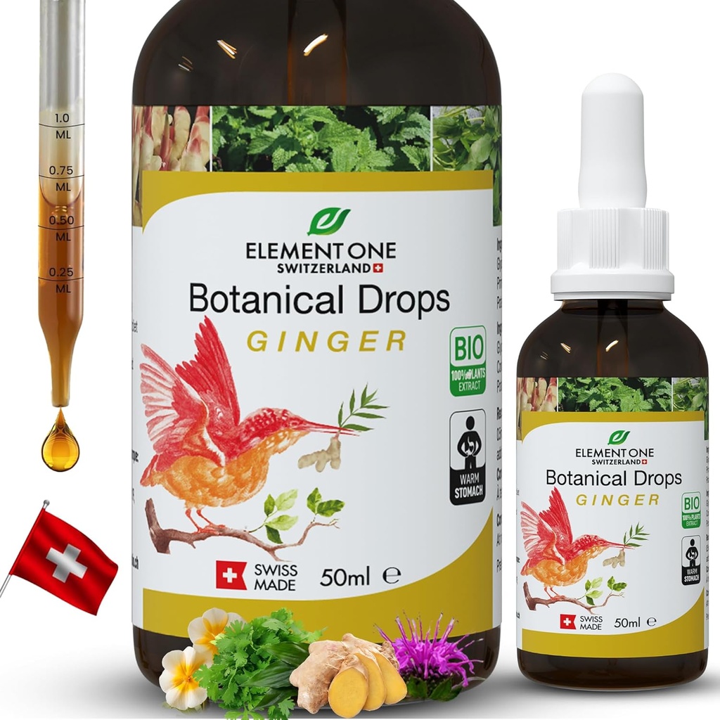 Naturlige botaniske dråber - Ingefær og fordøjelsesenzymer i en organisk formel for omfattende wellness, Support immunsystem, fremme inflammation Relief, og forbedre blodcirkulation (50ml)