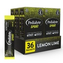 Pedialyte Sport Electrolyte Powder, Hurtig hydrering med 5 Key Electrolytes for Muscle Support Før, under og efter træning, Lemon Lime, 0.49- oz Pakninger (36 Greve)
