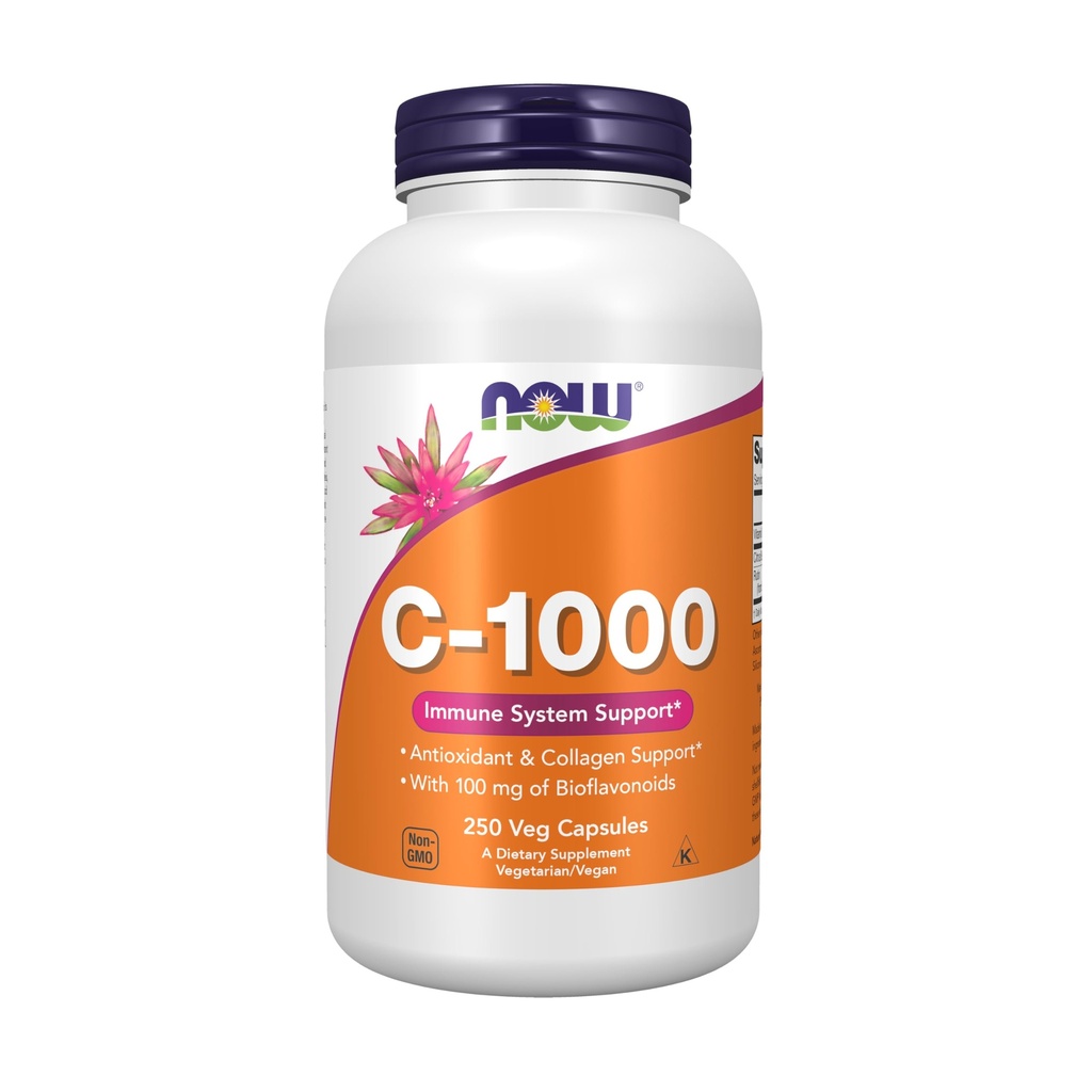 Now Foods Supplements, Vitamin C- 1000 med 100 mg bioflavonoider, Antioxidant Protection *, 250 Veg kapsler