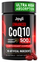Høj Absorption CoQ10 500MG - Co Q 10 Supplement 120 Softgels for Heart Health & Energy Production - Forbedret CoQ10 Ernæringstilskud med Coenzym Q10 - Alternativ til coq10 400mg softgels
