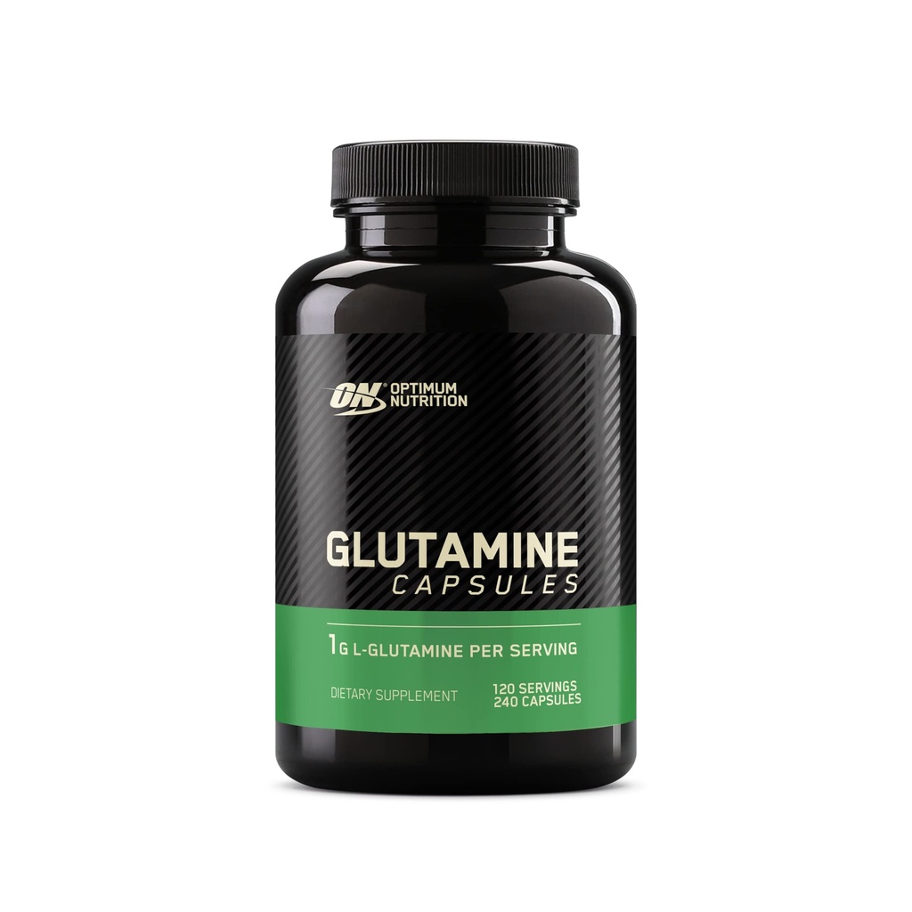 Optimum Nutrition L- Glutamin Muscle Recovery Kapsler, 1000mg, 240 Greve (Pakke Maj Vary)