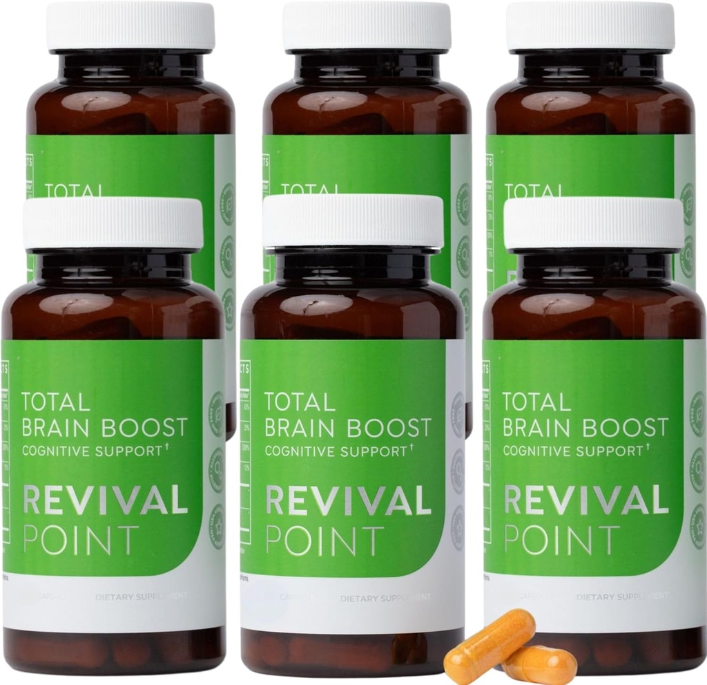 Nootrop Brain Support Supplement med 340% bedre Curcumin, Resveratrol - Inkluderer 6 Science Backed Ingredienser Proven som hjerne Kosttilskud til hukommelse og fokus Dr. Formuleret Nootrop - 6 flasker