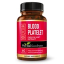 Herbal Goodness Papaya Leaf blodplader kapsler - 60 / 600mg 20x Styrke - Blodplader, Knoglemarv, immunforsvar - Blood Cleanse Formel - Herbal Remedy - Made in USA