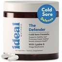 L- Lysin Cold Sore Treatment for Lips With immunsupport - L Lysin 1000mg kapsler, Chaga, Bee Propolis, C-vitamin, Zink & Licorice Root Extract - Non- GMO, Vegetar, 60 kapsler til mænd og kvinder