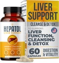 Lever Cleanse Detox - Herbal Lever Supplement med gurkemeje; L- Cysteine Detox Support Lever Health; Sund fordøjelse - Lever Support Detox Cleanse Kosttilskud - 60 Ct (1)