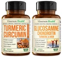Gurkemeje med sort peber Extract & Glucosamin Chondroitin MSM Fælles supporttillæg