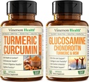 Turmeric Curcumin with Black Pepper Extract & Glucosamine Chondroitin MSM Joint Support Supplement