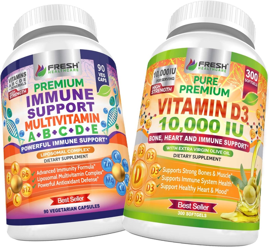 FRESH METHCARE Immunum Multvitamin og D3- vitamin - Bundle