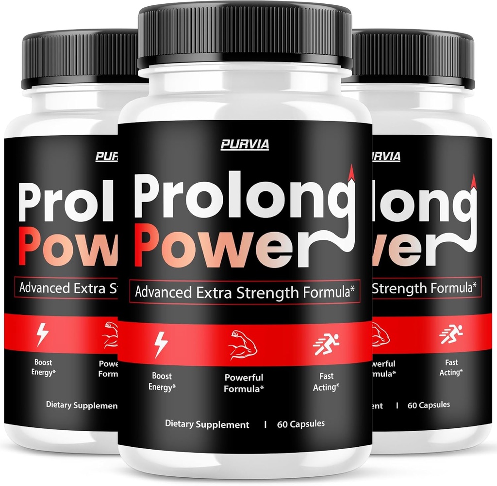 (3 Pack) Prolong Power Pills - Official Formel - Prolong Power Capsules Advanced Strength Formel Samlet Wellness Prolong Powder Pills Supplement, Maksimal Wellness ProlongPower (180 Kapsler)