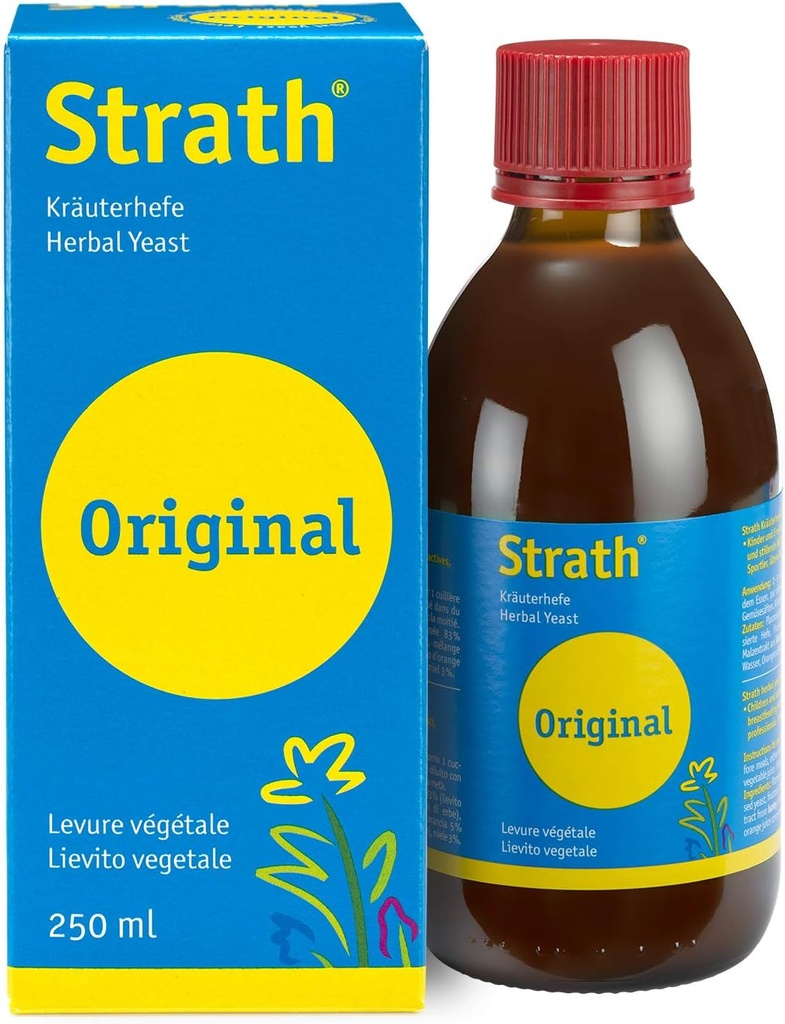 Strath, Gæret Herbal Gær Postbiotisk Beeg 124; 8.4 Fl Oz Dagligt næringstilskud Flydende Beeg 124; Understøtter Stofskiftesygdomme 124; Vegetar Beeg 124; Lactose- Free Beeg 124; Ingen kunstige tilsætningsstoffer Beeg 124; Enkelt tal