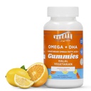 Halal Omega 3 til voksne og børn - Omega 3 Vegetarisk Gummies med Lemon & Orange Flavor - Voksne og børn Gummies - 60 Greve