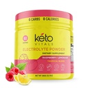 Keto Vitals Electrolytes Powder - Sukker Free Keto Electrolytes Powder med kalium, Magnesium, natrium, & Calcium - Ingen sukker Electrolyte Drink Mix & Hydration Powder, 60 Servering, Raspberry Lemonade