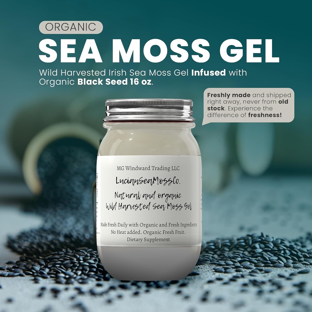 Ashwagandha Mango Sea Moss Gel Organic Fresh Fruit Infunded Wild Harveed Irish Sea Moss Gel Gel 124; immunforsvar og fordøjelsesstøtte 124; Vitamin Mineral Antioxidant Kosttilskud 124; (16 oz. Ashwagandha Mango)