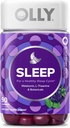 Olly Sleep Gummy, 3 mg Melatonin, L- Theanine, Kamille, Lemon Balm, Sleep Aid, BlackBerry, 90 Greve