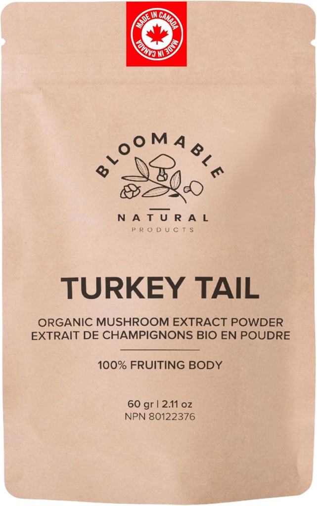 Tyrkiet Tail Mushroom Powder I Gut Sundhed og Immunitet (3,5 oz / 100 gr)