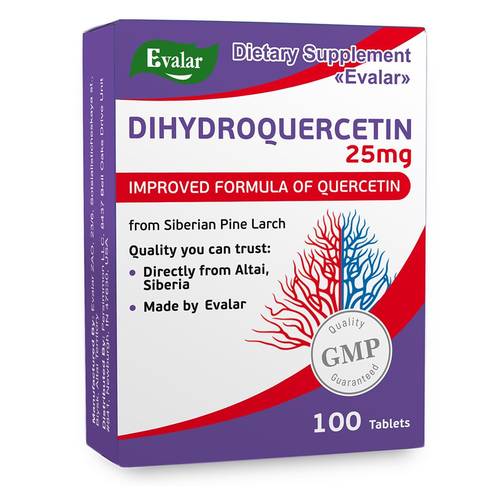 Evalar Dihydro Quercetin Sibirisk Pine Larch Bioflavonoid 100 Tabs