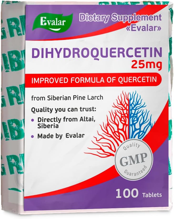 Evalar Dihydro Quercetin Sibirisk Pine Larch Bioflavonoid 100 Tabs