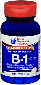 Good Neighbor Pharmacy Vitamin B-1 100mg Tablets, 100 Count