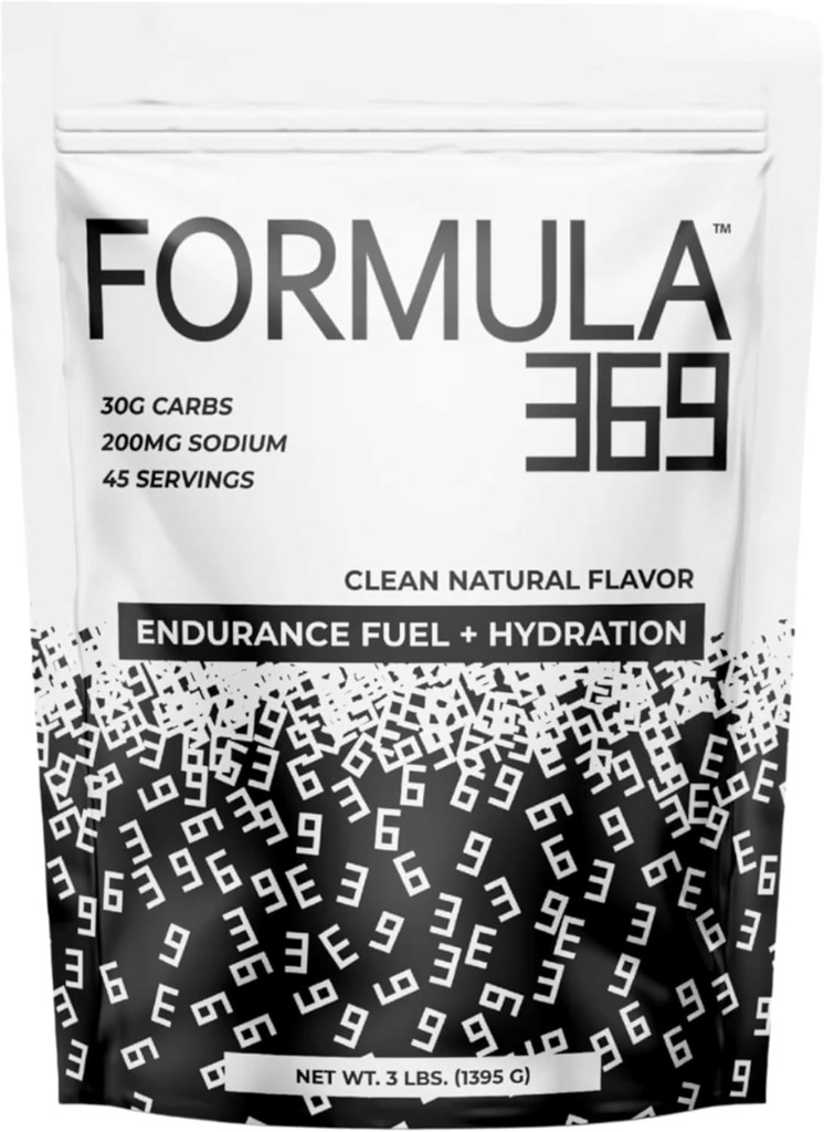 Formel 369 Endurance & Energy Drink Mix - 30g Carbs + Electrolytes szág 124; Dual Carb Powder for Atletes szág 124; Vegan szág 124; (3 LB, Unflavored)