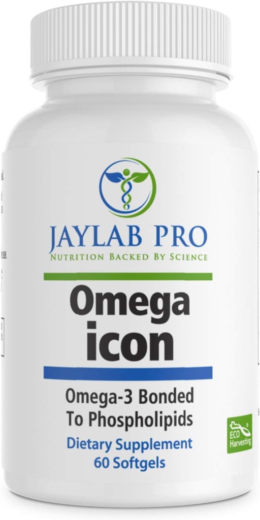 Omega Icon Antarktiske Superba Boost Krill Oil Supplement- Phospholipid Bound Omega-3 Kosttilskud, Astaxanthin, Understøtter hjerte sundhed, 1000mg- 100% Sporbar fra havet til Hylde