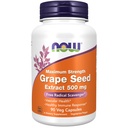 Now Supplements, Grape Seed Extract, Maximum Strength 500 mg (en stærkt koncentreret ekstrakt med et minimum på 90% polyphenoler), 90 Veg Kapsler