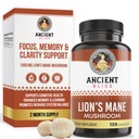 Ancient Bliss Lion 's Mane Supplement (2 Måned Supply) - 120 Vegansk Mushroom Capsules - Kan støtte Mental Klarhed, Energi & Maj Focus-Memory & immunforsvar Mushroom Supplement