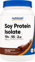 Nutricost Soy Protein Isolate Powder, 2 LB Milk Chocolate - 10 Gram Protein Per Servering, Vegan, GMO- Free & Gluten Free
