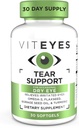 Vithoyes Tear Support Eye Linding Blend, Lejlighedsvis tør øje supplement, ingen øjendråber, Rødme Relief, Eye Vitamin, Allergi Support til Itchy Eyes, Omega-3 Fish Oil, 30 Softgels