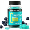 Creatinmonohydrat Gummier til mænd og kvinder - 120 sukkerfri gummier med Magnesium Glycinat, L- Threonate, L- Taurine + vitamin B12 til muskelstøtte, Energy Boost, 1 pakke