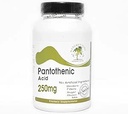 Pantothensyre 250 mg ~ 200 kapsler - ingen tilsætningsstoffer ~ Naturetition Kosttilskud