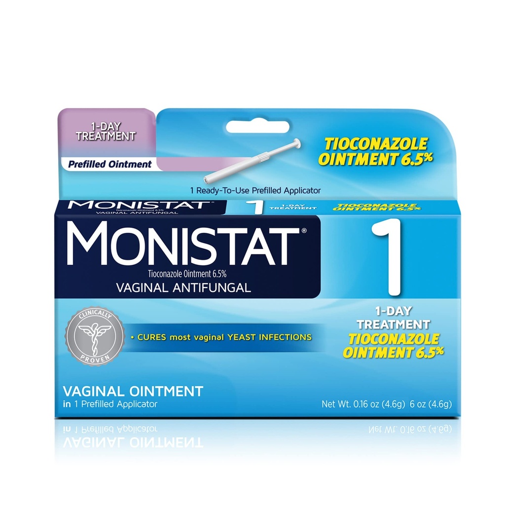 RepHresh Vaginal Gel 4ct (0, 07oz) og Monistat 1 dag Gær Infektion Behandling for kvinder med 1 Tioconazol Salve Applicator