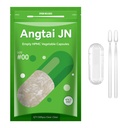 Tomme kapsler, AngtaiJN 500 Count Clear Vegetary Kapsler, Størrelse 00 DIY Pille Kapsler Fylder Tomme Kapsler, med Micro Lab Spoon, Kosher, ISO9001, Gluten Free, Halal Certified, Non-GMO Certified