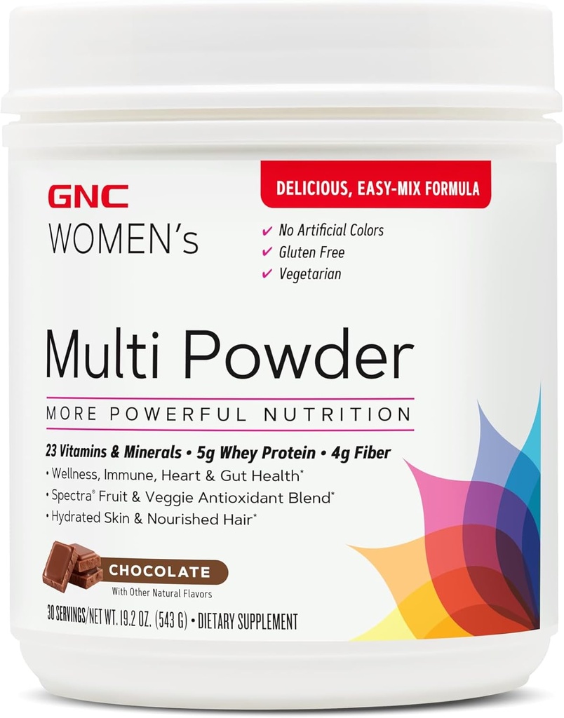 GNC kvinders Multi Powder - Chokoladevarer 124; Understøtter Samlet Wellness, Heart Health, Energy Productions