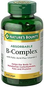 Naturens Bounty Absorbable B- Kompleks med folinsyre Plus C-vitamin, 100 Softgels