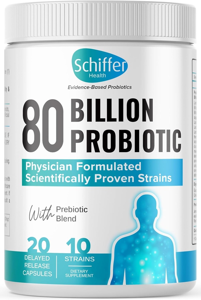 80 Millioner Probiotika, 20 forsinkede Release Kapsler med 10 Probiotika