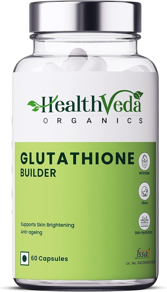 Senta Plant Based Glutathione Builder Mea124; 60 Veg Kapsler Measures 124; Antioxidant Support til Anti- Ageing, Youthly & Brightening Skin Mea124; for både mænd og kvinder