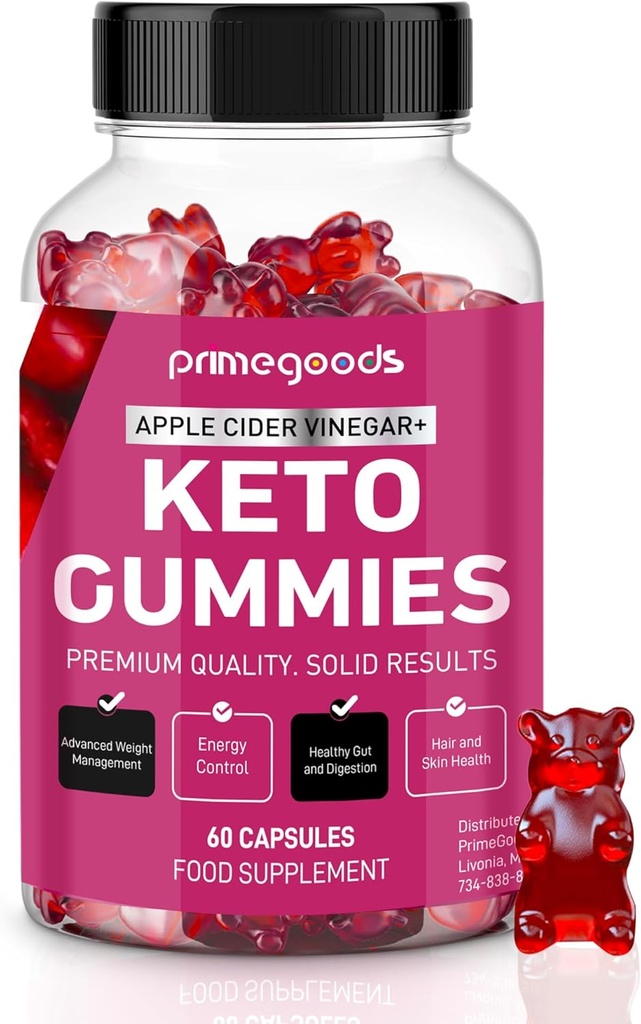 Keto ACV Gummies Advanced vægttab Formula-Apple Cider Vinegar gummies- 1000mg avc med Vitaminer B12 & B6- Vægttab Gummies for kvinder og Men- Energi- Digestion- Natural- Pomegranite- Beetroot