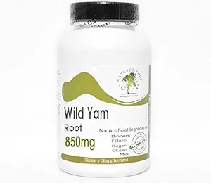 Wild Yam Root 850mg ~ 200 Kapsler - Ingen tilsætningsstoffer ~ Naturetition Supplementss