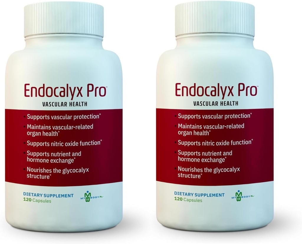 Endocalyx Pro supplement - Endotelial Glycocalyx Support 120 Kapsler - Vaskulære og mikrocirkulationsmæssige sundhed - Klinisk-studier - Patenteret - Understøtter nitratoxide funktioner